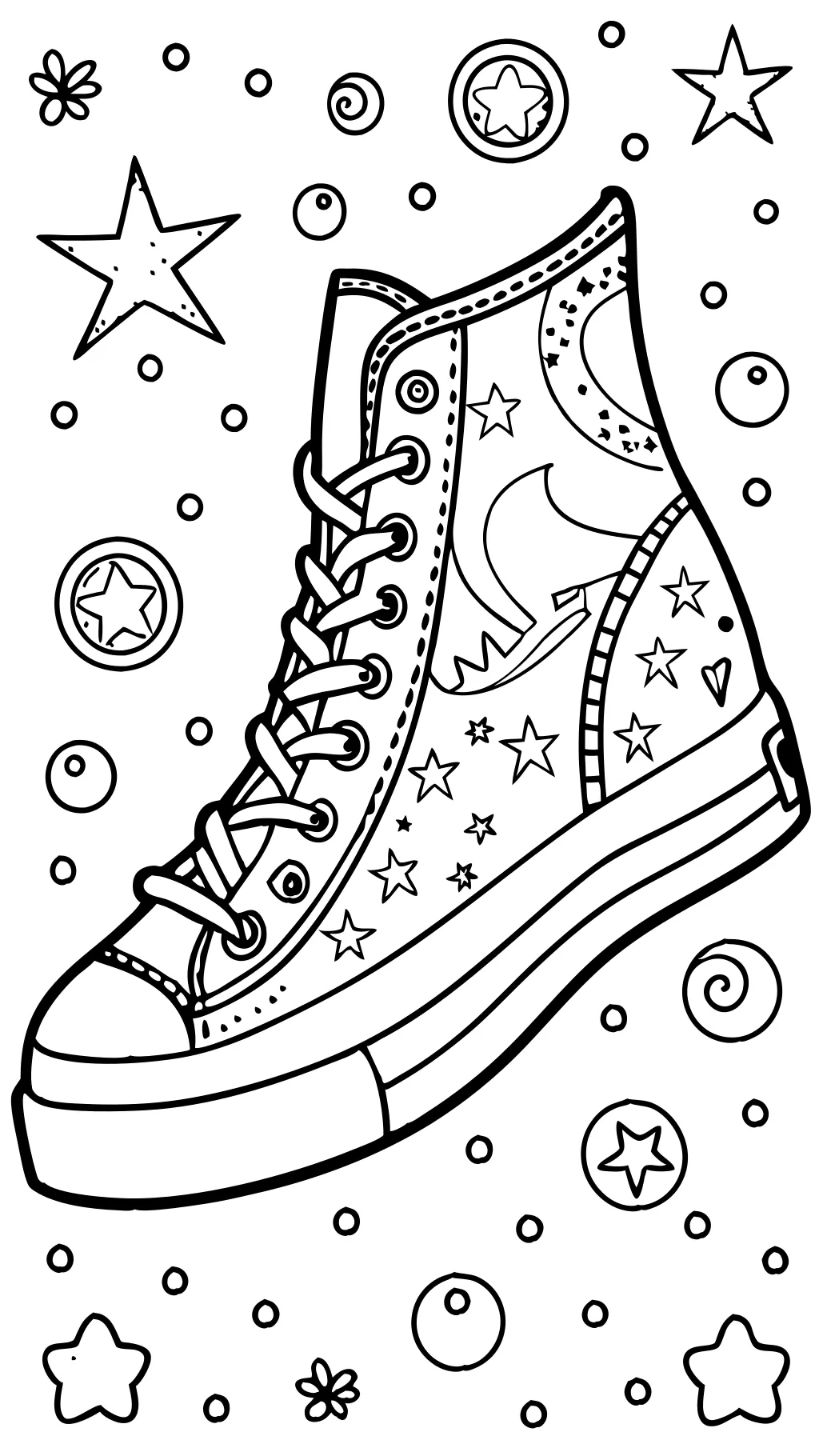 coloriages de chaussures converse